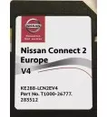 SD Carte GPS NISSAN Connect 2 LCN2 2014 2015 navigation Europe